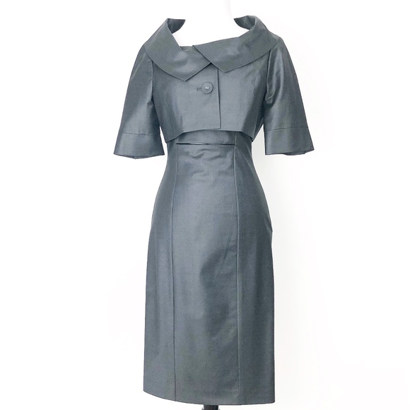 bebe Dresses & Skirts - ✨sold✨bebe • gray wool cropped jacket + dress suit